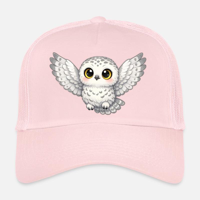Super Niedliche Schnee-Eule mit Flügeln Trucker Cap