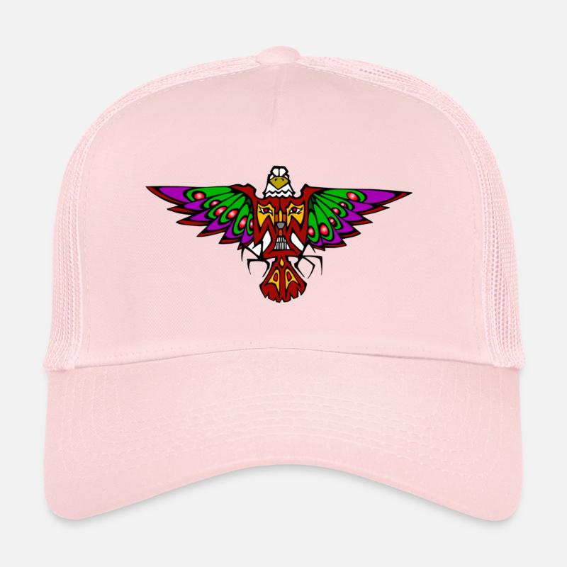 Tribal Eagle 3 - Trucker Cap - pale pink