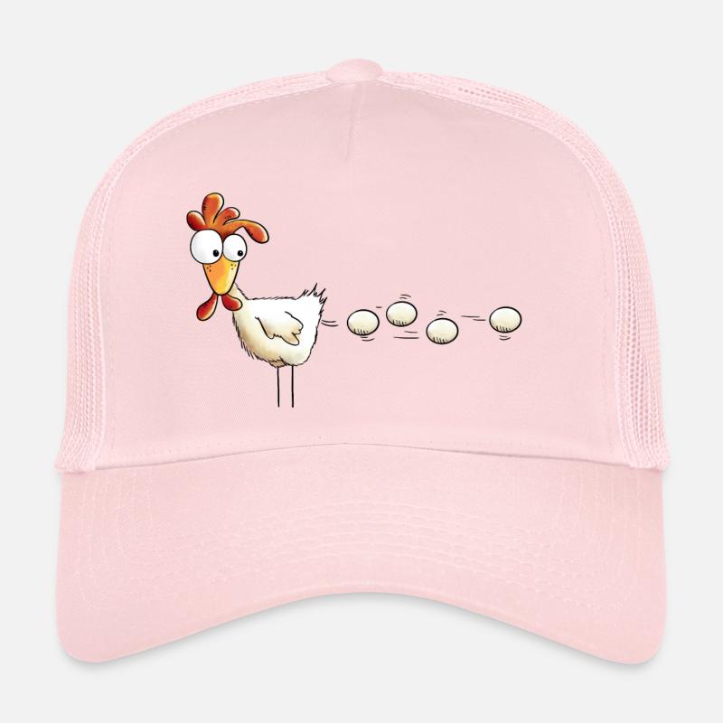 Poule pond un oeuf dessin animé Casquette trucker 