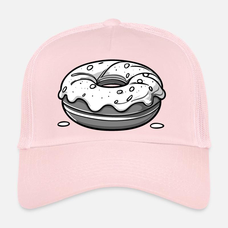 Donut - black - Trucker Cap - pale pink