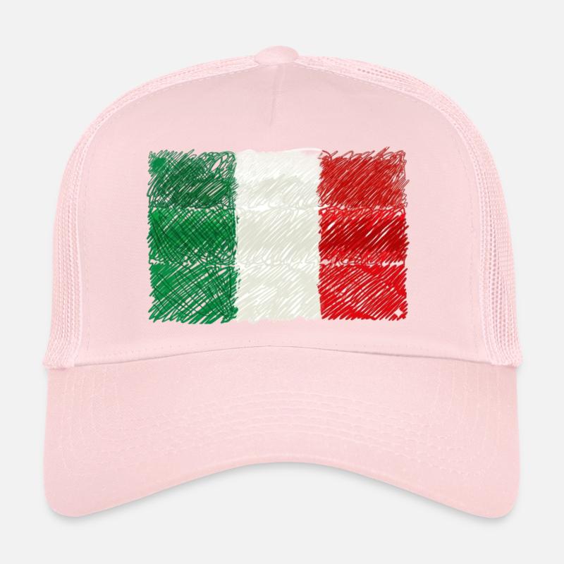Drapeau italien griffonné Casquette trucker 