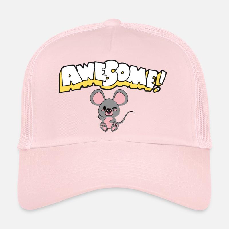 Awesome Mouse Cartoon Cheer Trucker Cap