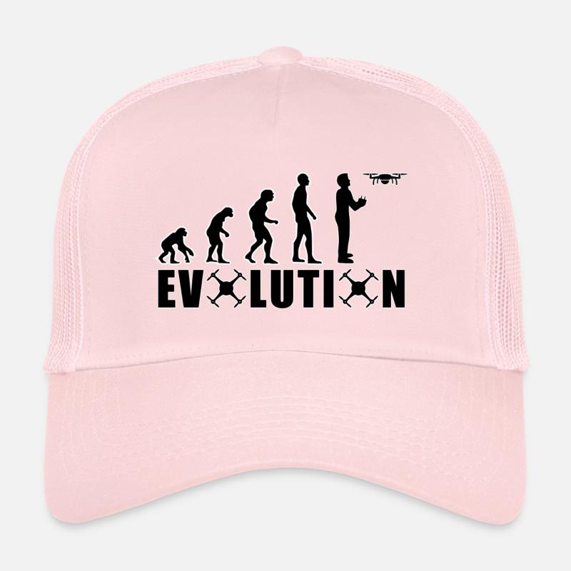 EVOLUTION DRONE Cadeau Pilote au sol Vol - Casquette trucker - rose pâle