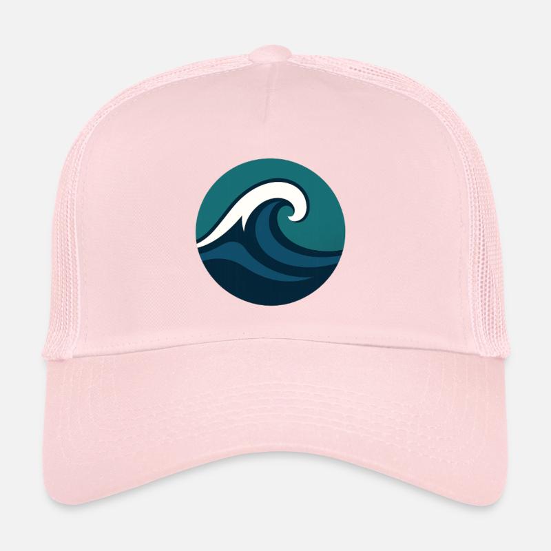 Stylized Ocean Wave - Trucker Cap - Hellrosa