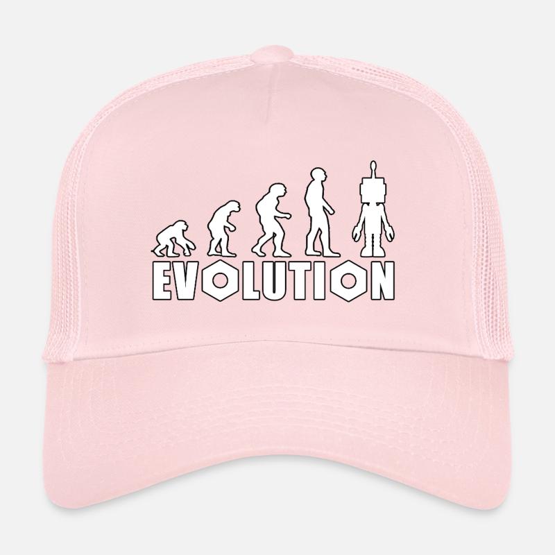 Evolution with robot figure design Trucker Cap