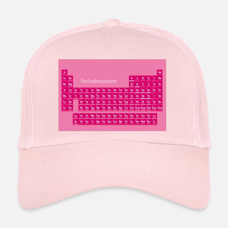 Periodic Table Poster Pink Trucker Cap