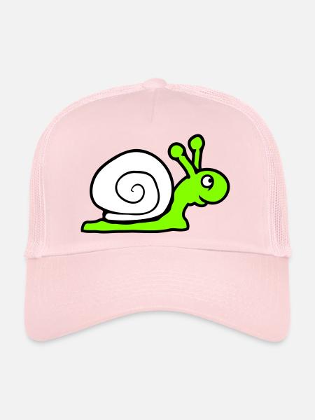 Snail Shell Cute Cute Happy Cool - Trucker Cap - pale pink - Front