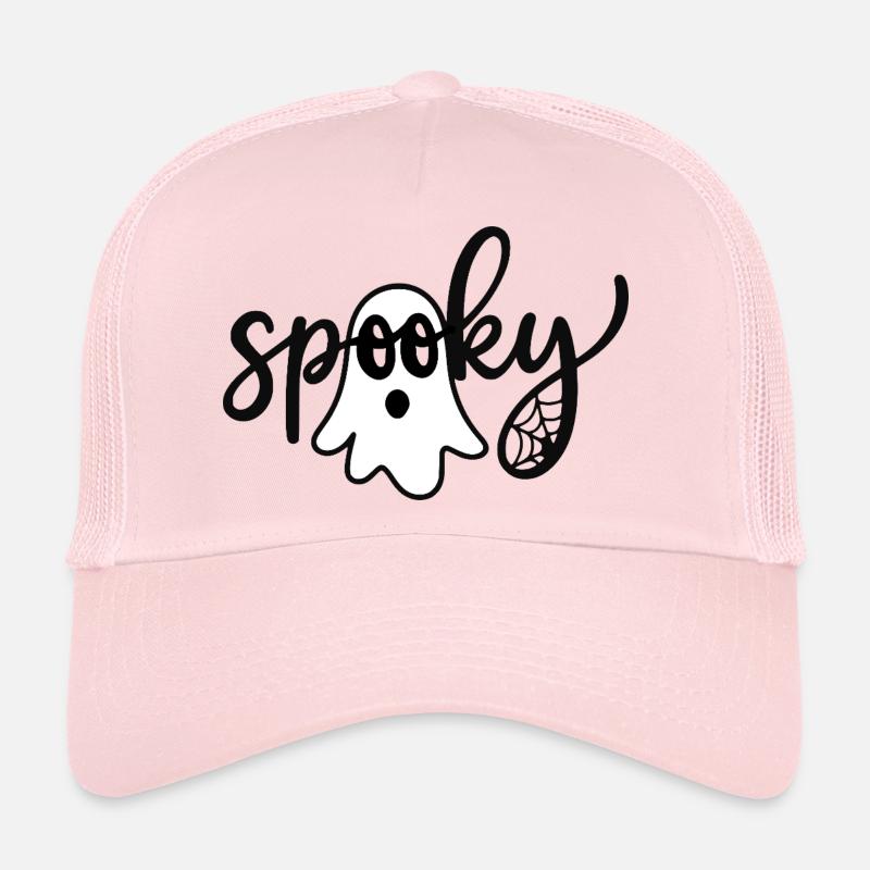 Spooky Ghost – Funny Halloween Ghost - Trucker Cap - pale pink