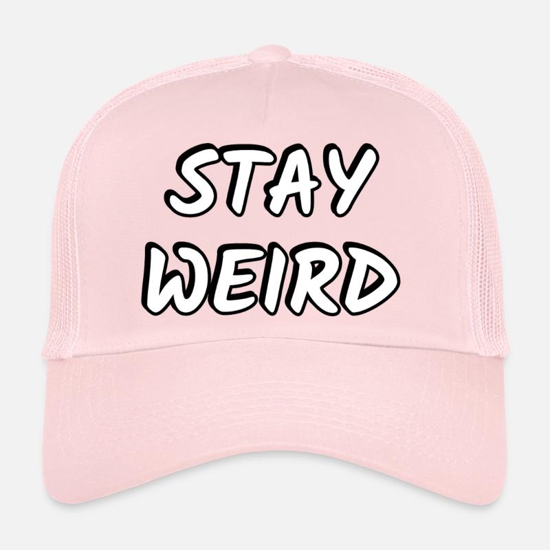 Restez Typographie Étrange et Audacieuse Casquette trucker 