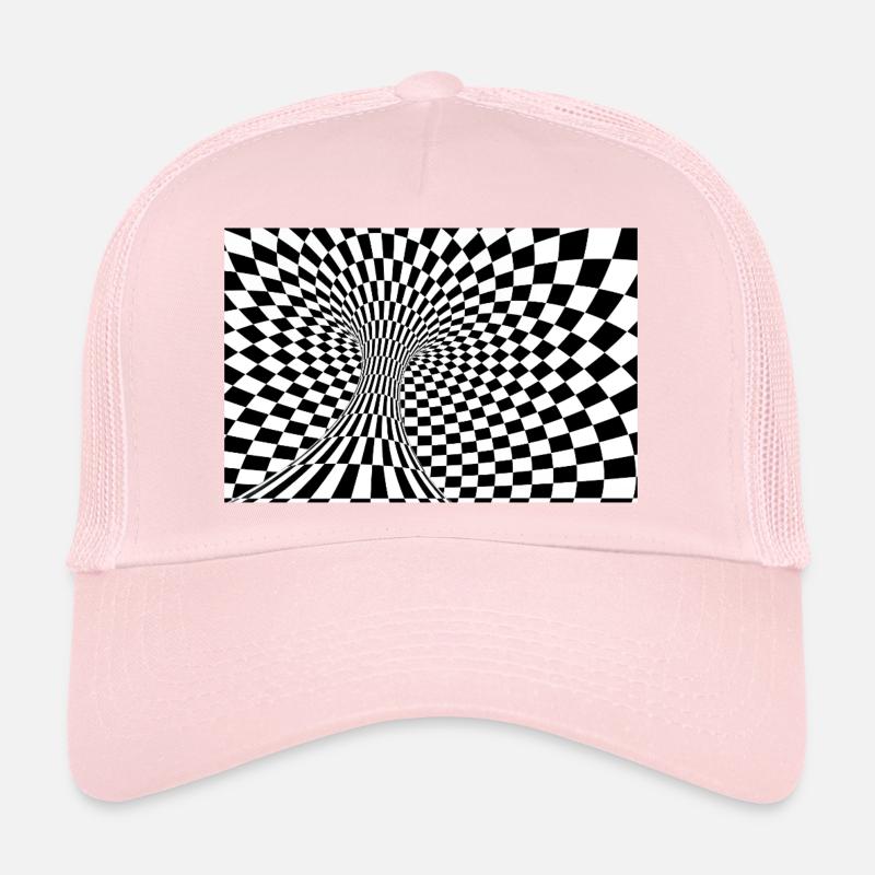 Tunnel optique damier Casquette trucker 