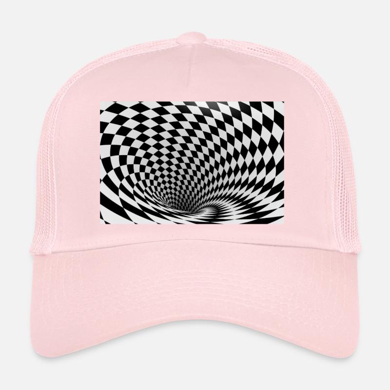 Hypnotic black and white vortex Trucker Cap
