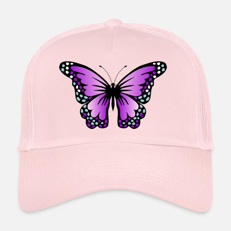 butterfly - Trucker Cap - pale pink