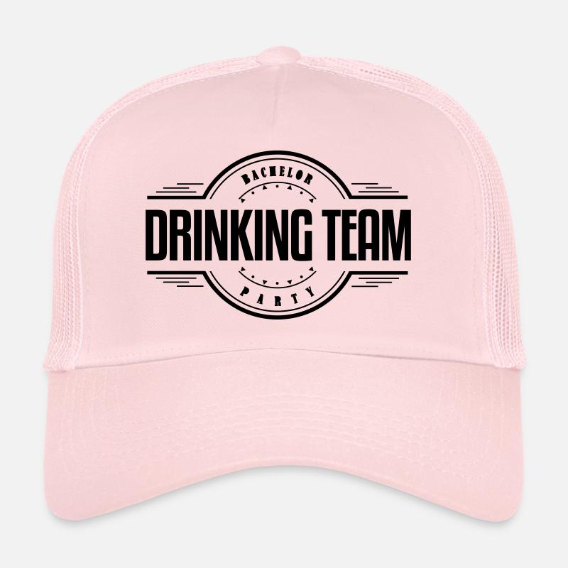 bachelor party drinking team2 - Casquette trucker  - rose pâle