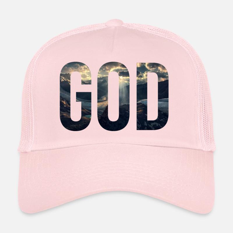 God - Trucker Cap - pale pink