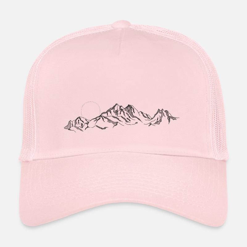 mountains - Trucker Cap - pale pink