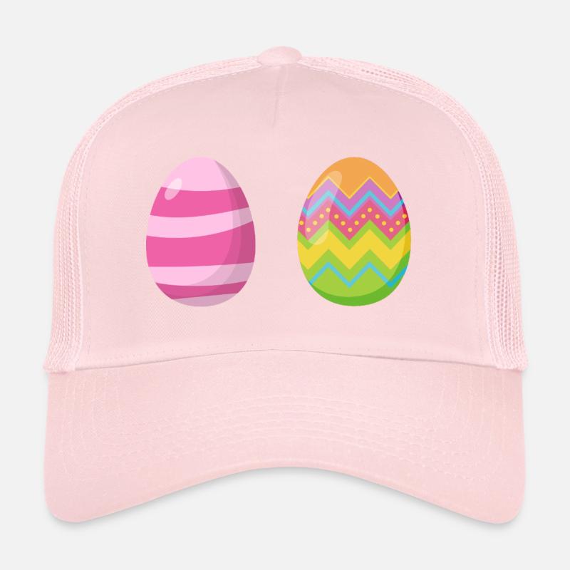 Bunte Eier in guter Pose - Trucker Cap - Hellrosa
