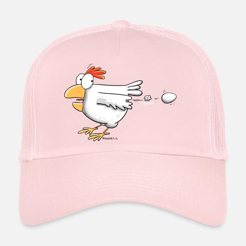 Funny chicken lays an egg I chicken motif Trucker Cap