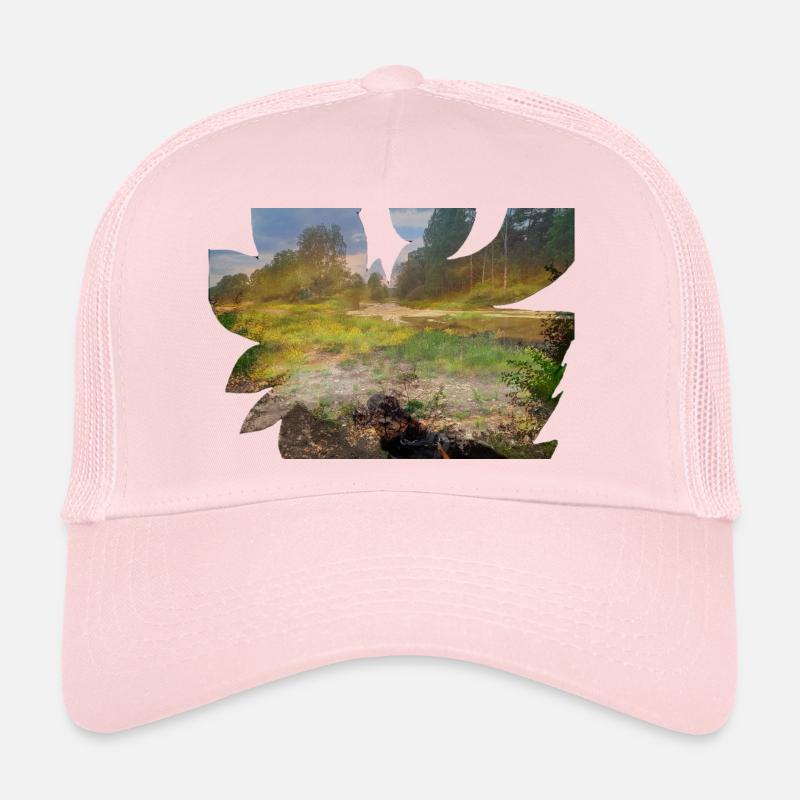 Ein Fluss-Delta brennt in Farben - Trucker Cap - Hellrosa