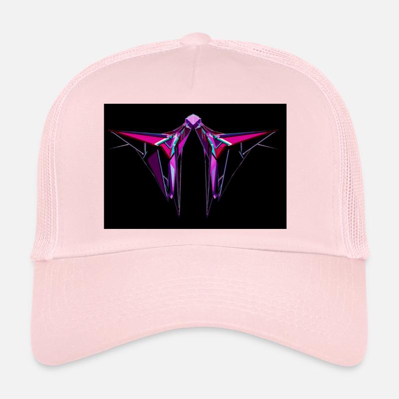 Cyber tribal color artwork - Trucker Cap - pale pink