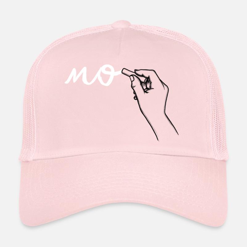 Hand with chalk writing NO Trucker Cap