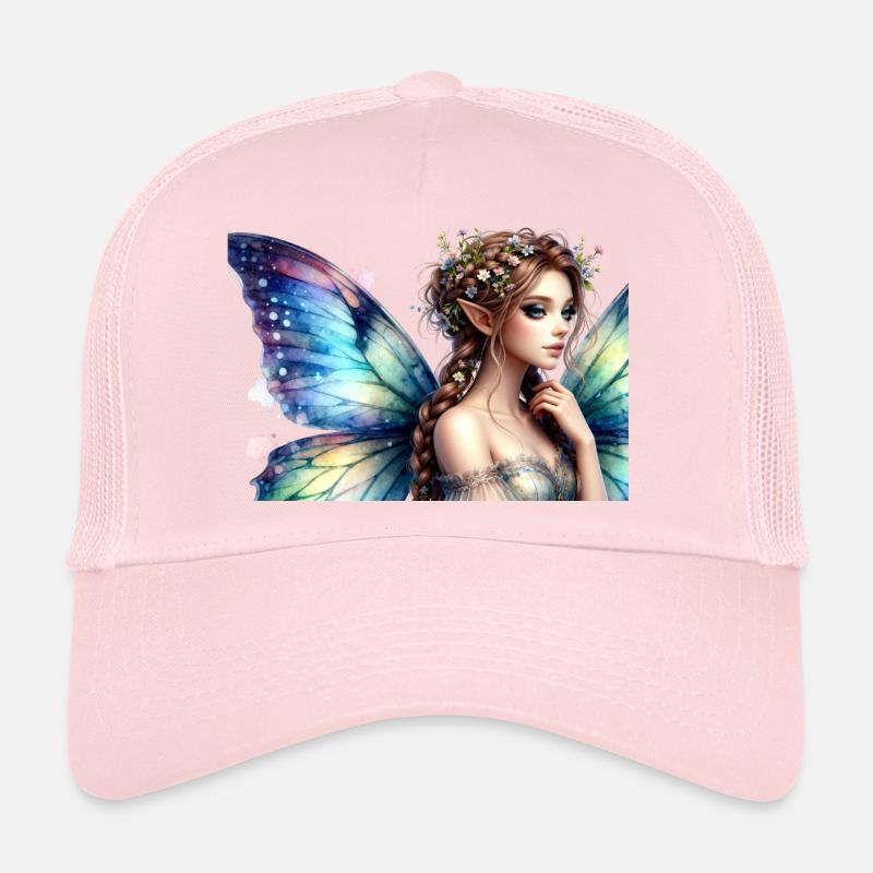 Couronne florale de fée iridescente Casquette trucker 