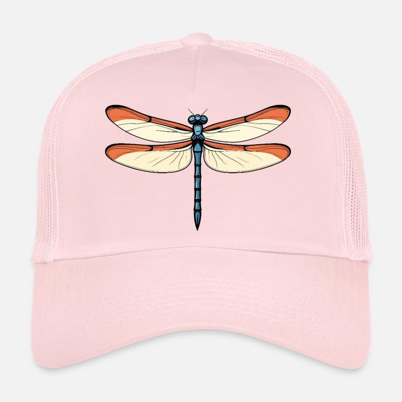 Libellule bleu-orangée Casquette trucker 