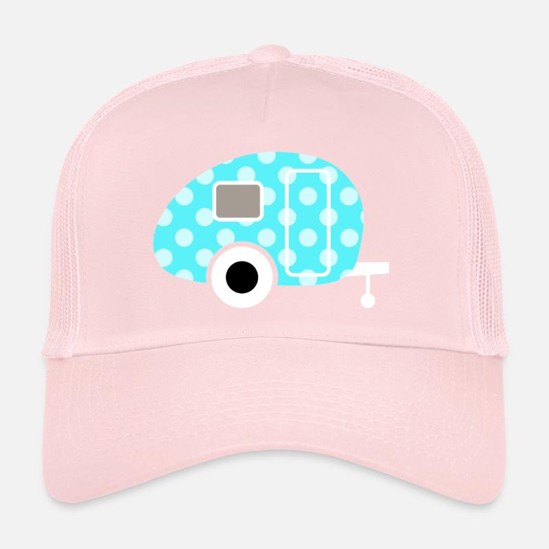 Caravan Dots Camping Points Camping, Vintage Rétro Casquette trucker 
