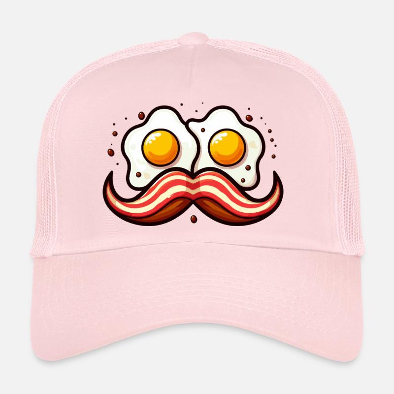 Retro Egg Mustache Trucker Cap