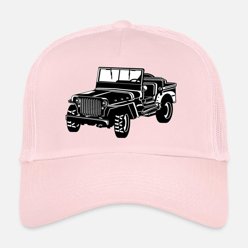 Off-road vehicle / Jeep SUV 02_schwarz white Trucker Cap