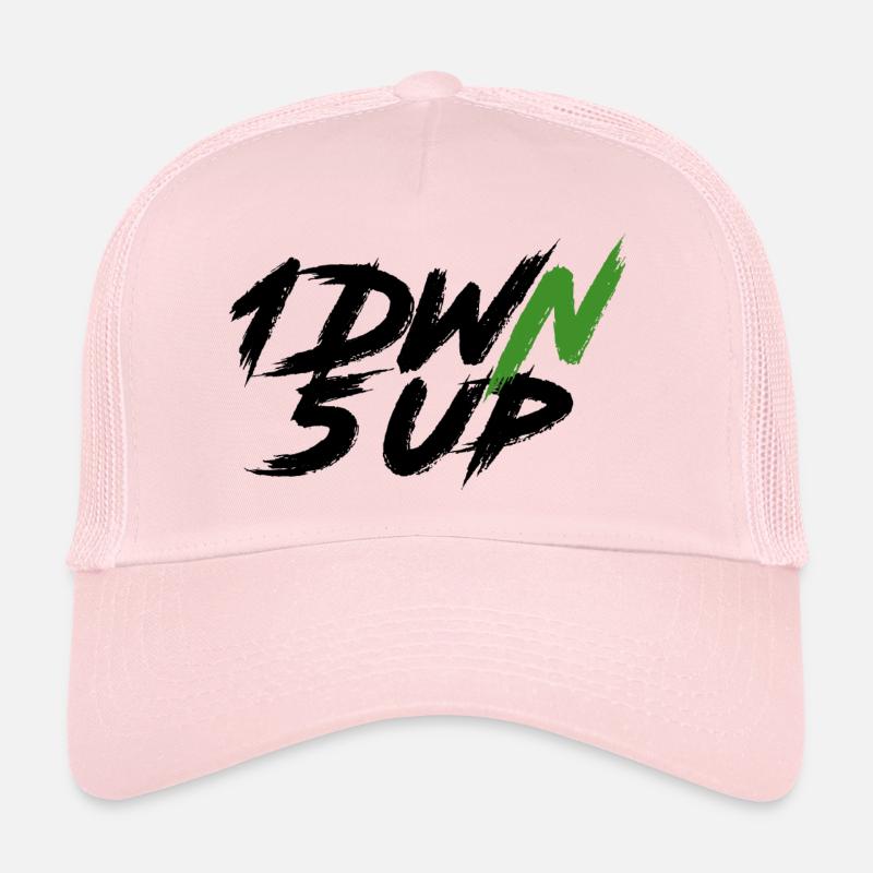 1DWN5UP black Trucker Cap