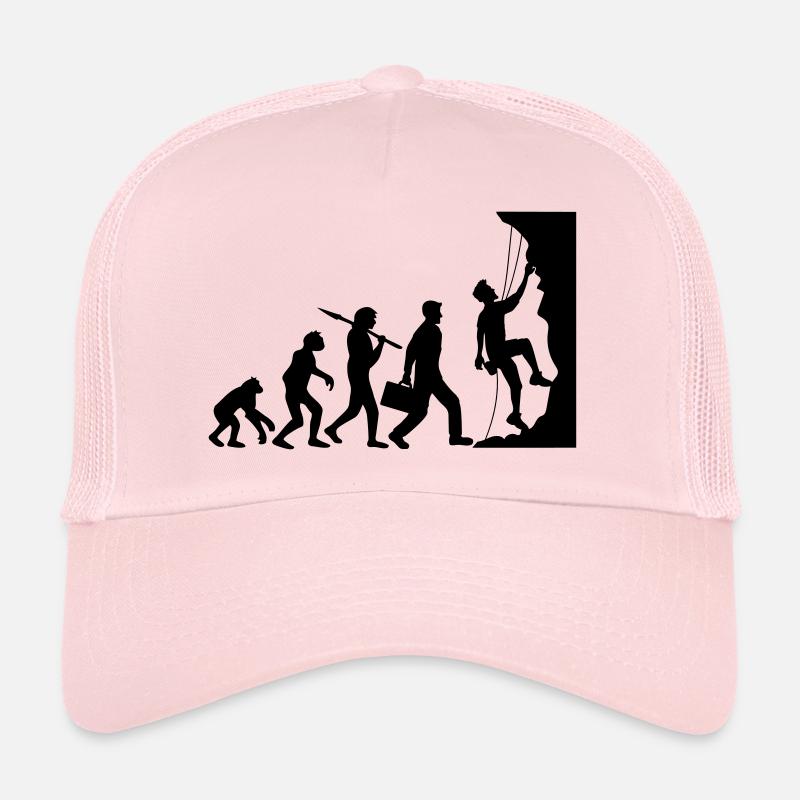 evolution entwicklung geboren steilwand bergsteige Trucker Cap