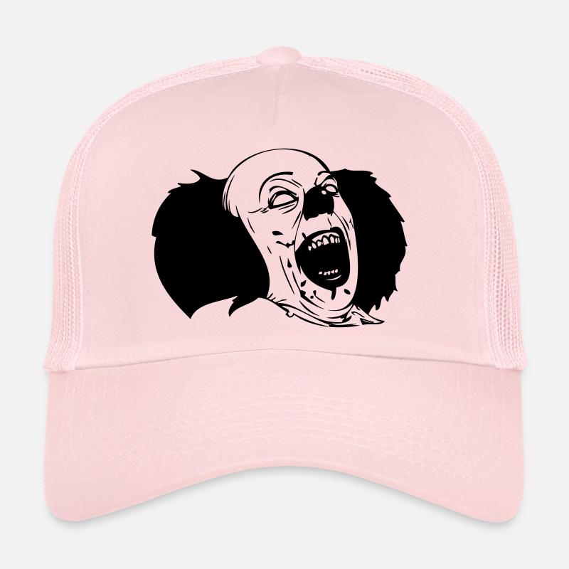 Evil Clown Black & White Trucker Cap
