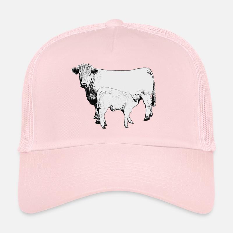 Charolais Rind mit Kalb Trucker Cap