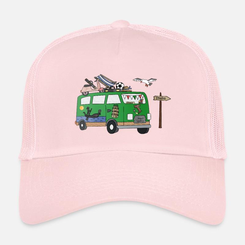 La_Dolce Vanlife Camper Italia - Trucker Cap - pale pink