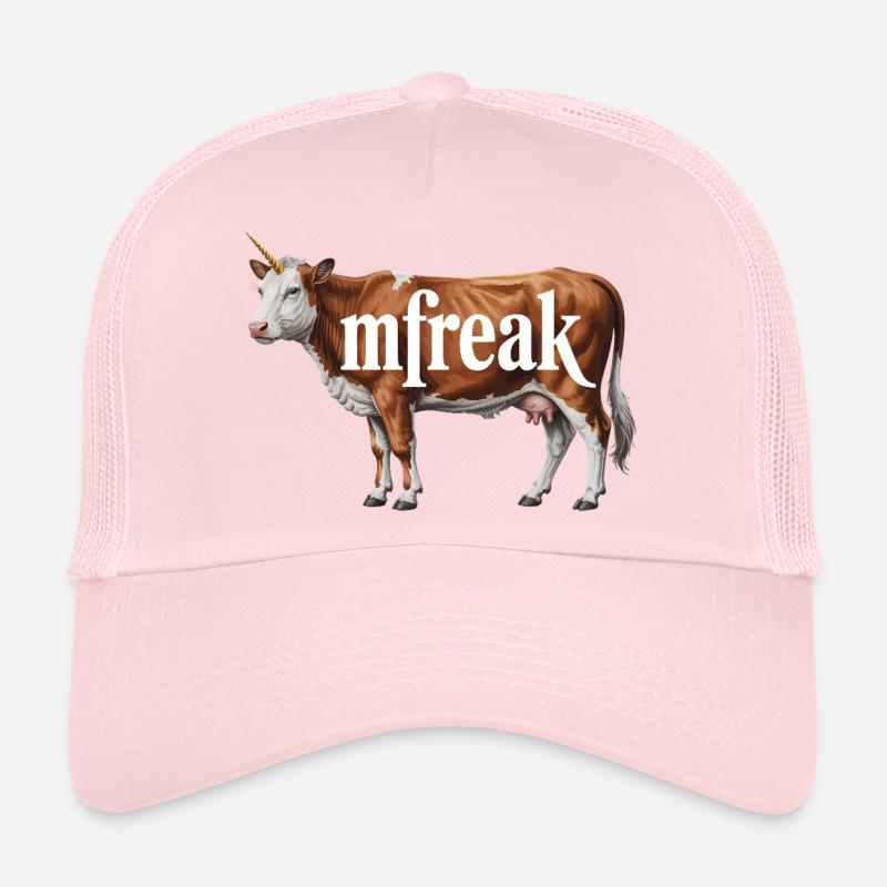 Freaky Cow Typografie Tee Trucker Cap