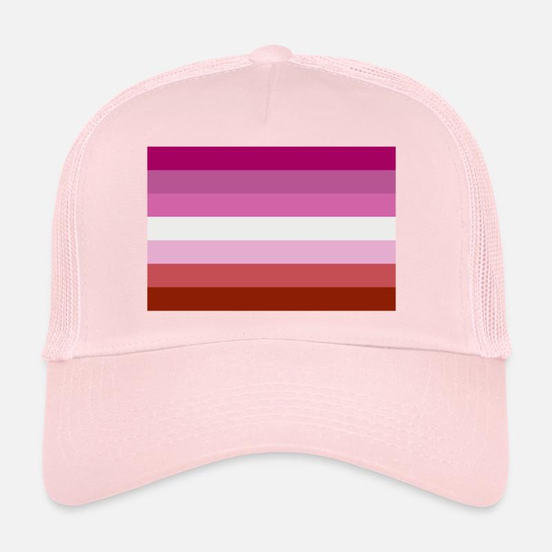 Drapeau de la fierté lesbienne - Casquette trucker  - rose pâle