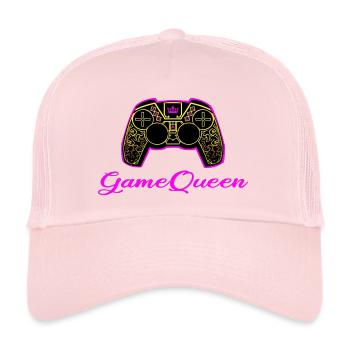 Manette de jeu Game Queen - Casquette trucker  - rose pâle - Devant