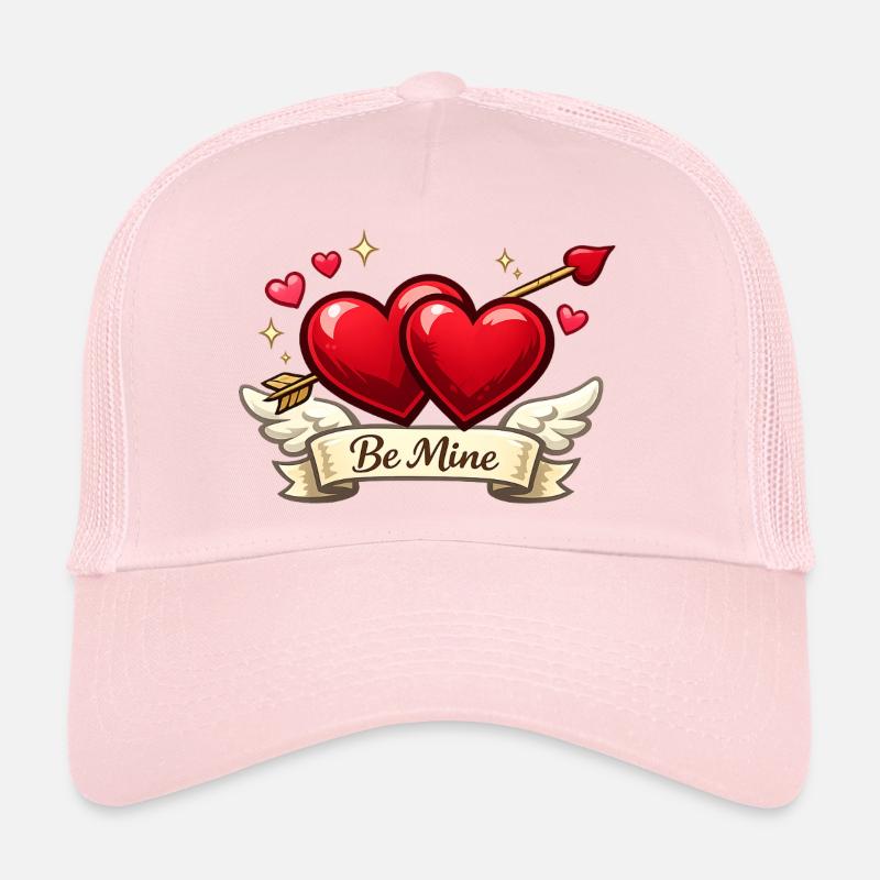 Be Mine: Double Hearts with Arrow Trucker Cap