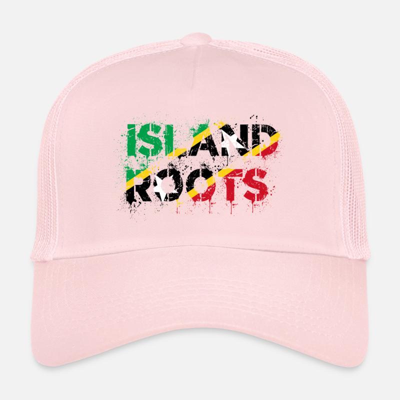 St Kitts Roots - Trucker Cap - pale pink