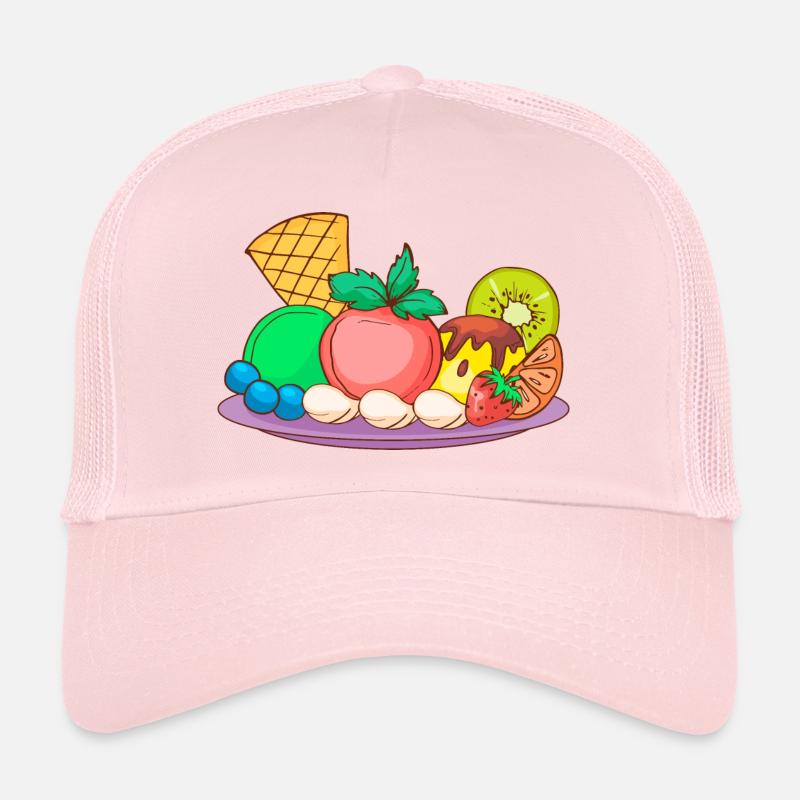 Crème glacée, crème glacée, crème glacée, crème glacée, boule, crème glacée, sundae Casquette trucker 
