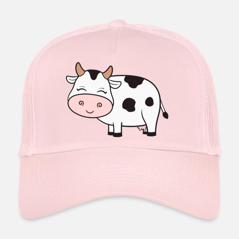 Cow Cows - Trucker Cap - pale pink