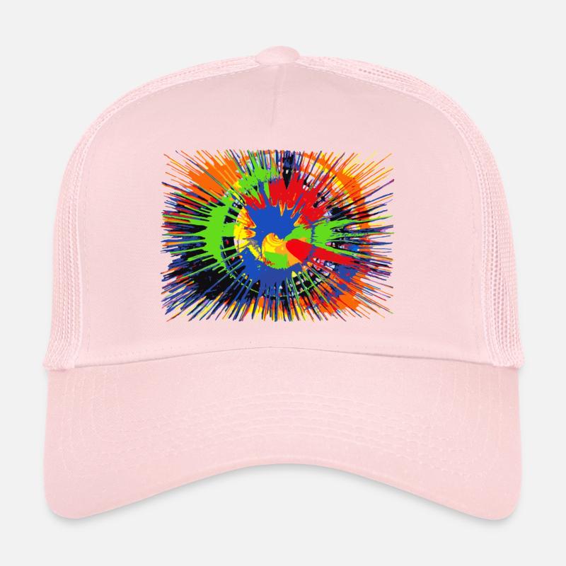 Farbkleckse - Trucker Cap - Hellrosa