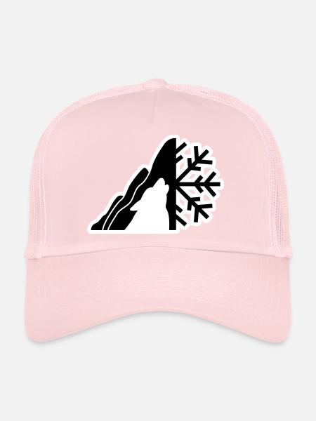 Mountain Logo - Trucker Cap - pale pink - Front