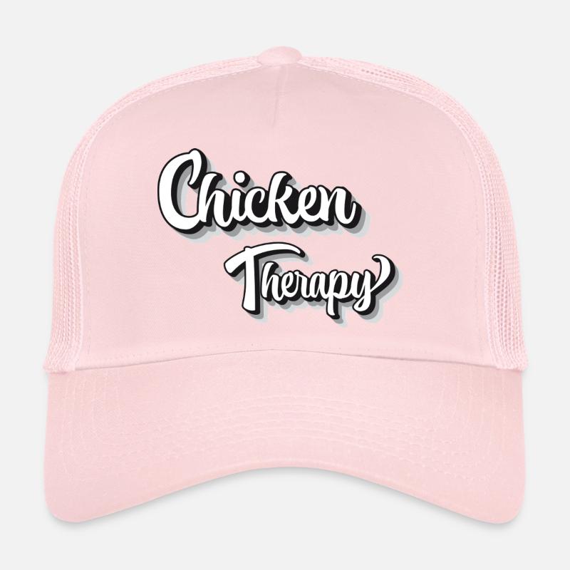 Chicken Therapy Humor Design Trucker Cap