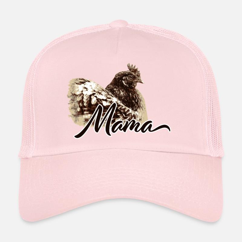 Charmante Huhn Illustration mit Mutter-Motiv Trucker Cap