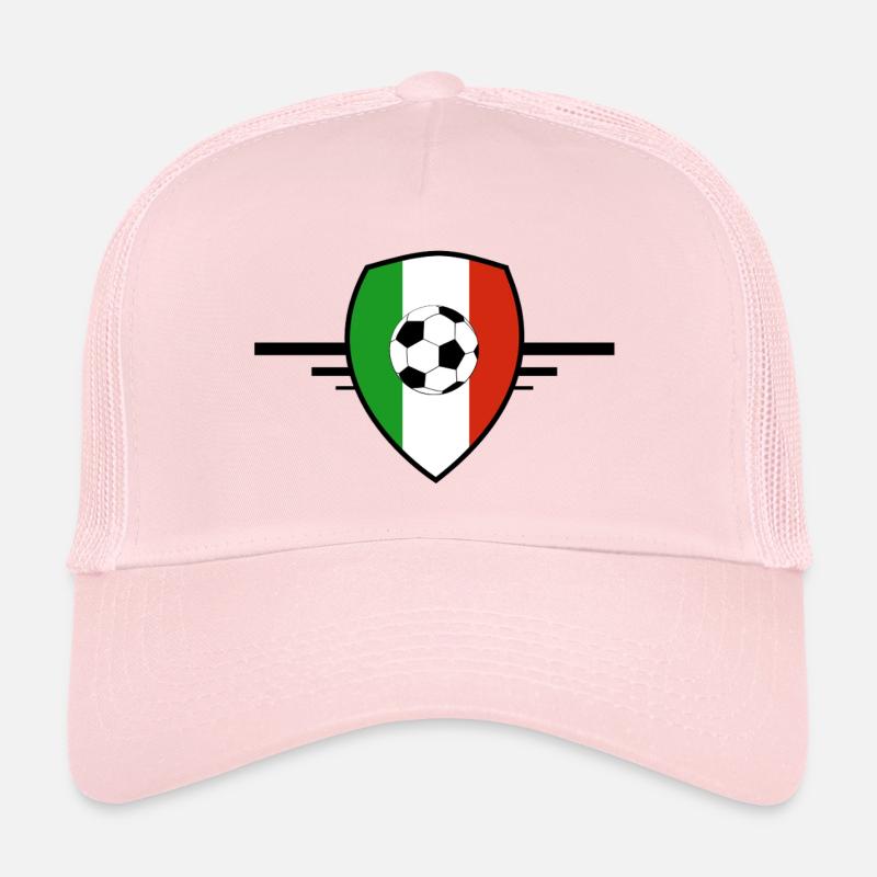 Italy Football Shield Patch - Trucker Cap - pale pink