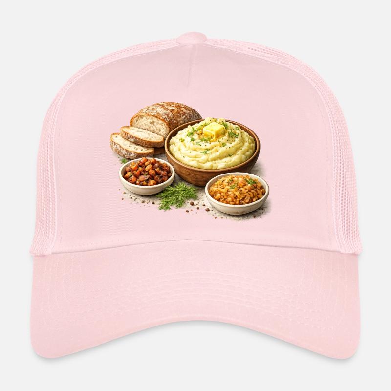 Mashed potatoes with shkvarki - Trucker Cap - pale pink