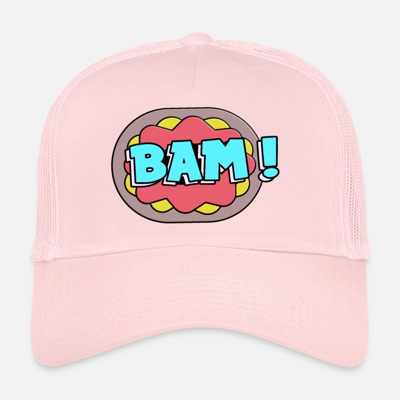 Bam ! - Casquette trucker  - rose pâle