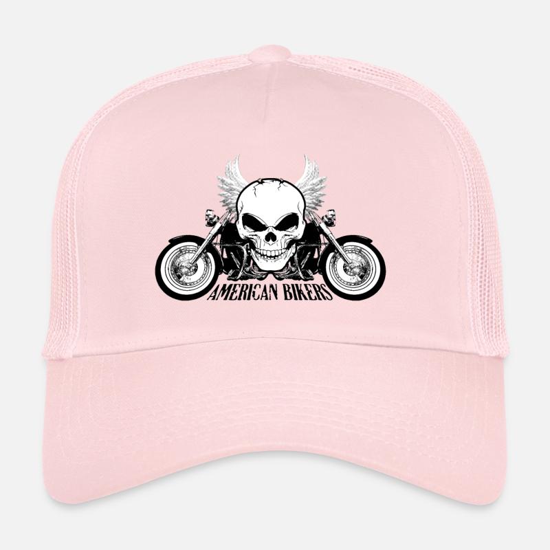 Amerikanischer Radfahrer-Motorrad-Zerhacker-Schädel-Radfahrer Trucker Cap