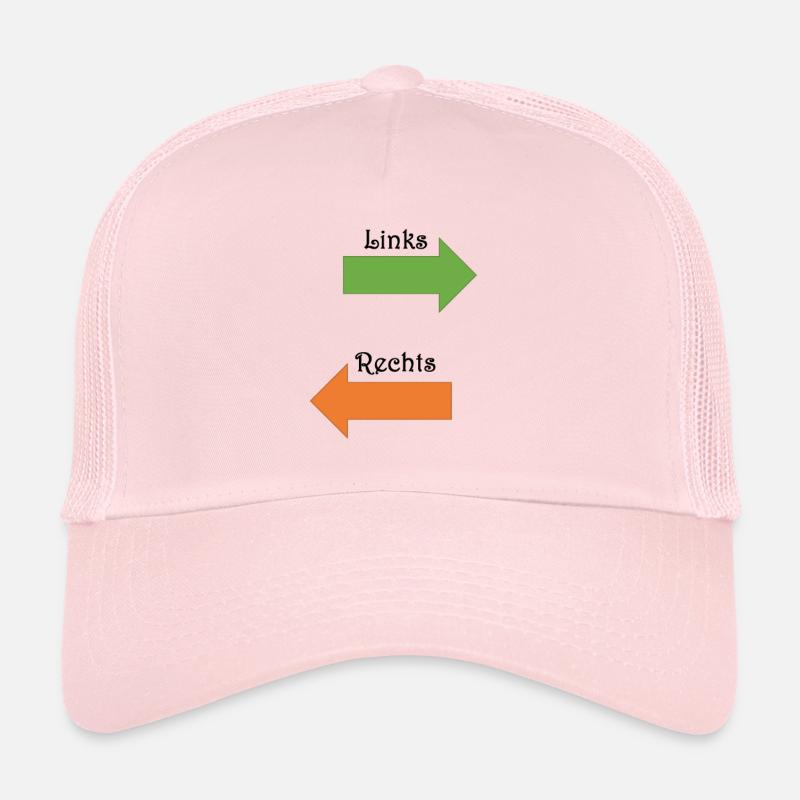 Links und Rechts - Trucker Cap - Hellrosa